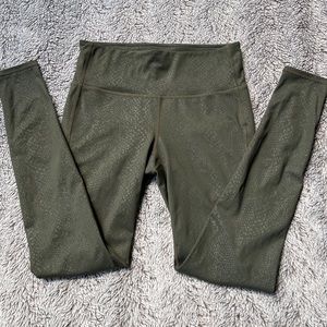 ATHLETA Olive Green Full Length Leggings Small